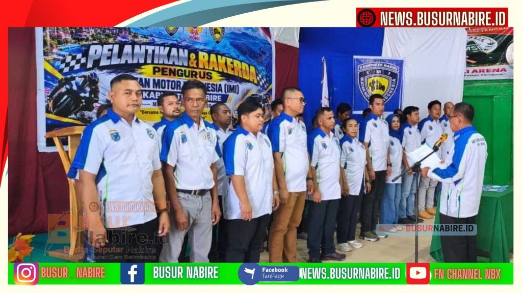 Amirullah Hasyim Lantik Pengurus IMI Nabire Periode 2026–2030 (Foto: BusurNabire)