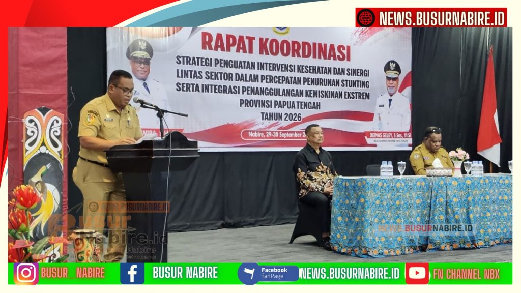 Victor Fun Tegaskan Strategi Besar Papua Tengah Percepat Penurunan Stunting dan Kemiskinan Ekstrem (Foto: BusurNabire)