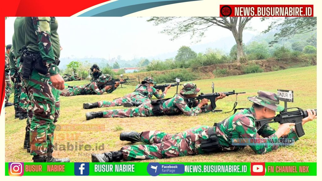 Prajurit TNI di Nabire Asah Ketajaman Sasaran Lewat Lomba Menembak Sambut HUT ke-81 TNI (Foto: Humas Korem 173/PVB)