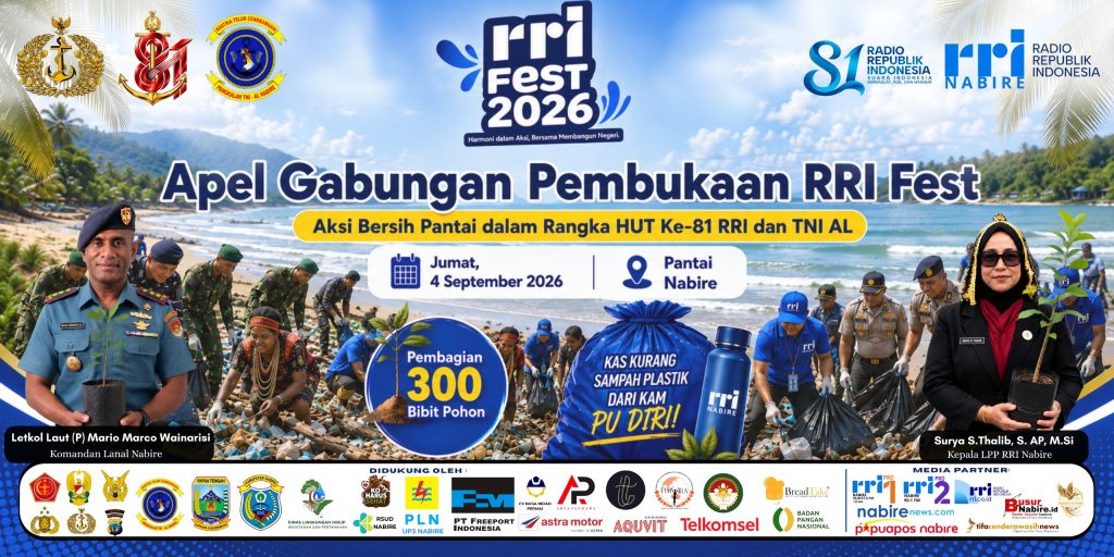 Bukan Aksi Demo, Pantai Nabire Diserbu Ratusan Massa Bawa Misi Lingkungan (Foto: BusurNabire)