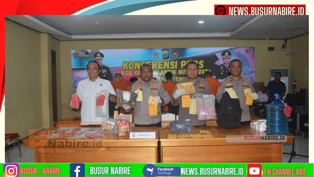 Bongkar Jaringan Narkoba! Polda Papua Tengah Bekuk 13 Tersangka Sekaligus Ciduk DPO Lapas Nabire (Foto: BusurNabire)