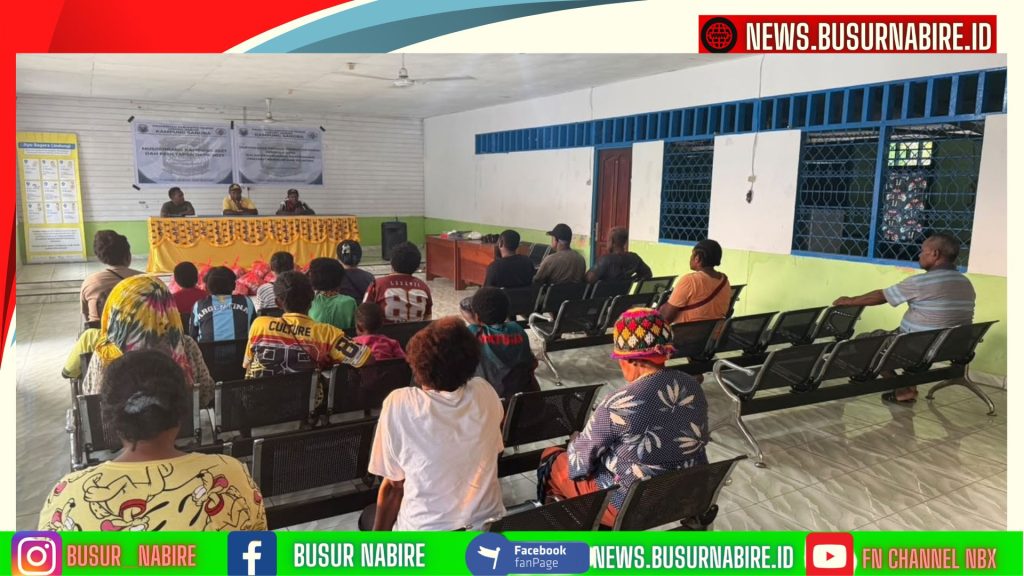Piter Hubi Ajak Warga Sanoba Nabire Jaga Keamanan dan Saling Bantu Saat Kemarau (Foto: BusurNabire)