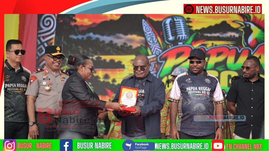 Papua Reggae Festival 2026, Meki Nawipa Serukan Perdamaian dan Dukung Musisi Muda (Foto: Humas Pemprov)