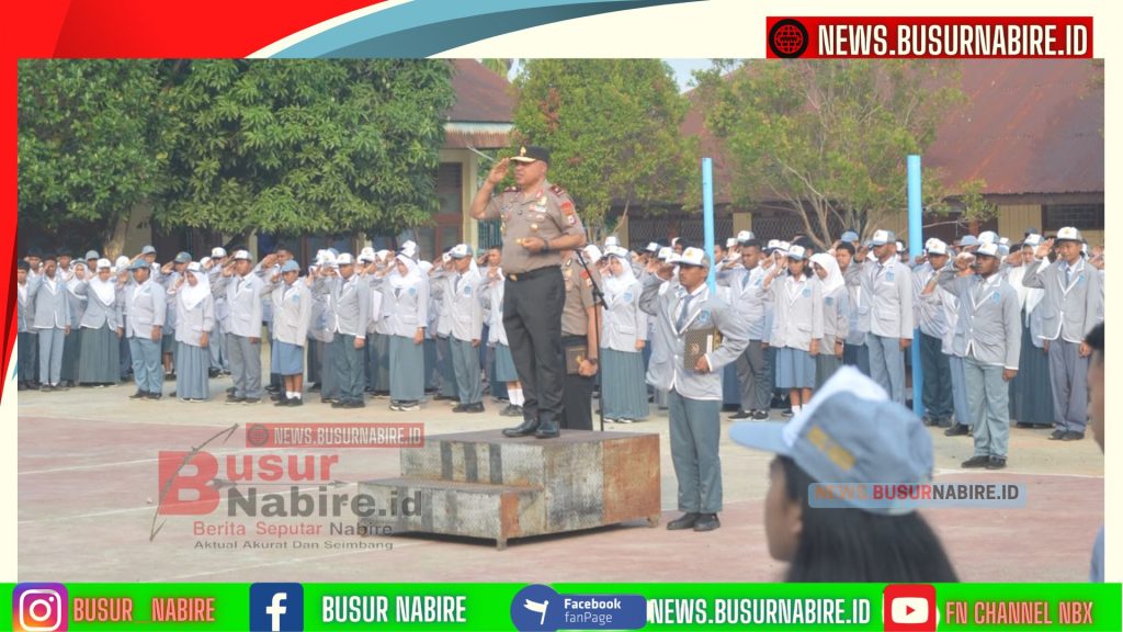 Tak Hanya Atur Lalu Lintas, Kapolda Papua Tengah Ingatkan Pelajar Nabire Bahaya Narkoba dan Bullying (Foto: Humas Polda Papua Tengah)