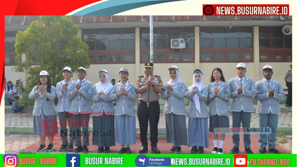 Tak Hanya Atur Lalu Lintas, Kapolda Papua Tengah Ingatkan Pelajar Nabire Bahaya Narkoba dan Bullying (Foto: Humas Polda Papua Tengah)