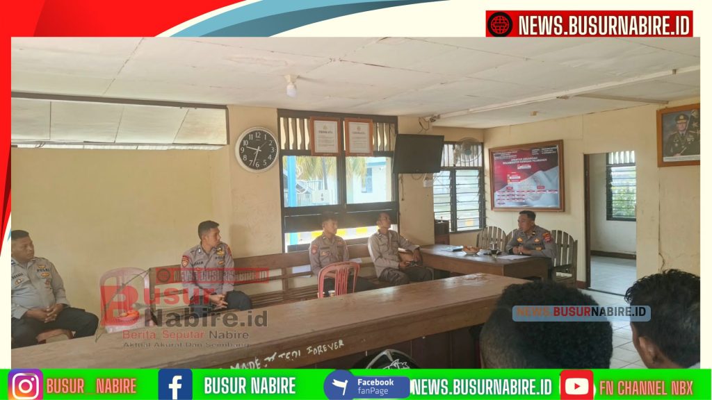IPDA Yusuf Ledeng Tekankan Disiplin dan Kesiapsiagaan Personel Polsubsektor Pelabuhan Laut Nabire (Foto: BusurNabire)