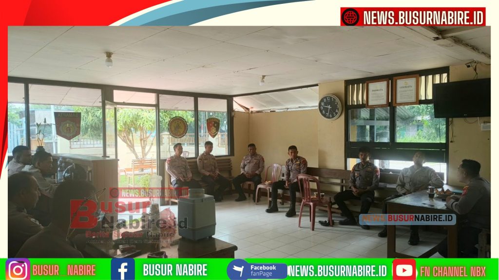 IPDA Yusuf Ledeng Tekankan Disiplin dan Kesiapsiagaan Personel Polsubsektor Pelabuhan Laut Nabire (Foto: BusurNabire)