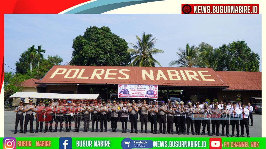 Momentum Bersejarah Sumpah Pemuda ke-98, Kapolres Nabire Tegaskan Komitmen Pelayanan Humanis Polri (Foto: Humas Polres Nabire)