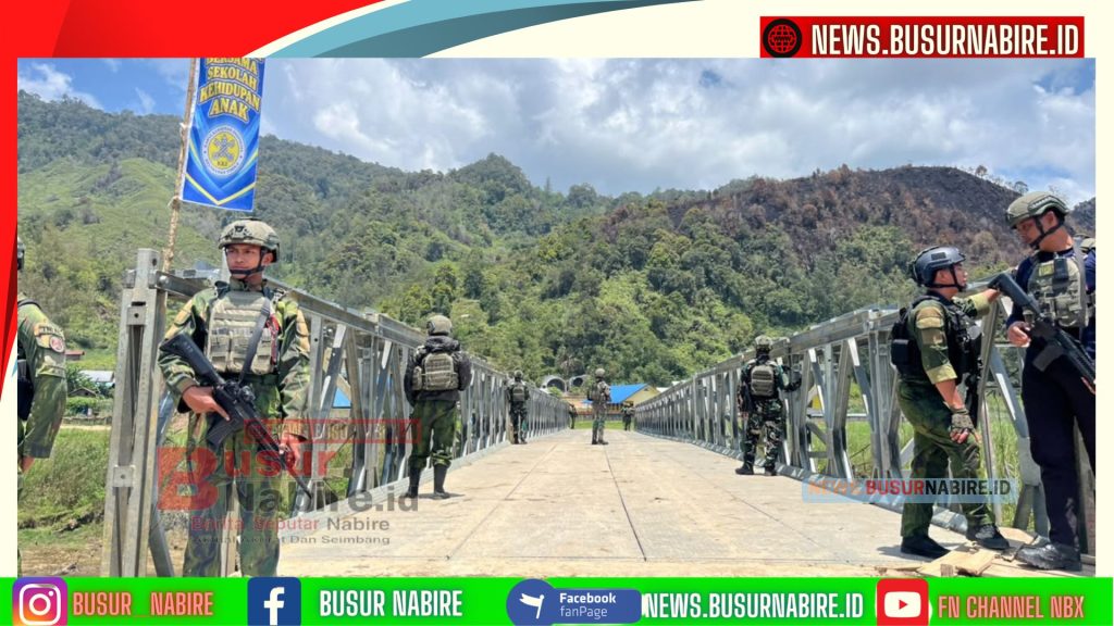 Bakti Untuk Komopa, Koops Tni Habema Hadirkan Pengabdian Nyata: Marinir Perbaiki Jembatan Dan Bagikan 200 Paket Sembako (Foto: BusurNabire)