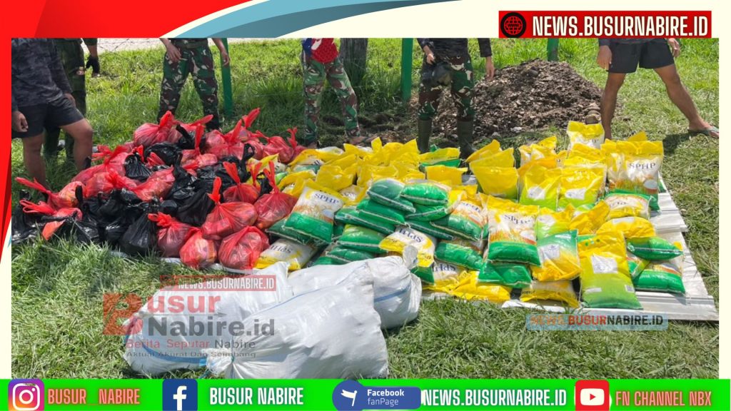 Bakti Untuk Komopa, Koops Tni Habema Hadirkan Pengabdian Nyata: Marinir Perbaiki Jembatan Dan Bagikan 200 Paket Sembako (Foto: BusurNabire)