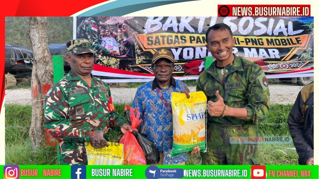 Bakti Untuk Komopa, Koops Tni Habema Hadirkan Pengabdian Nyata: Marinir Perbaiki Jembatan Dan Bagikan 200 Paket Sembako (Foto: BusurNabire)