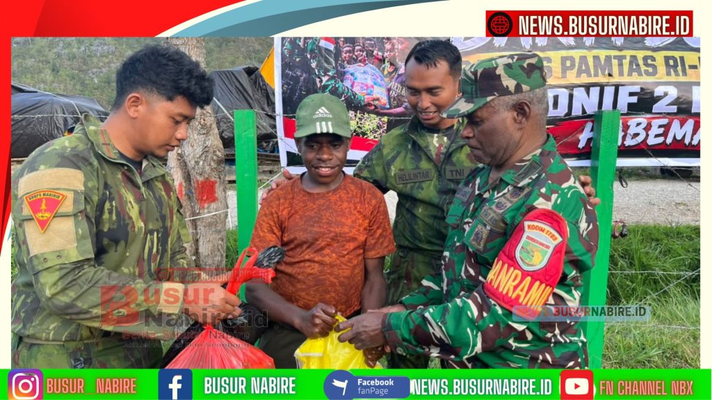Bakti Untuk Komopa, Koops Tni Habema Hadirkan Pengabdian Nyata: Marinir Perbaiki Jembatan Dan Bagikan 200 Paket Sembako (Foto: BusurNabire)