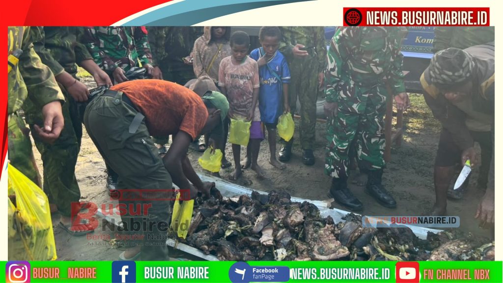 Bakti Untuk Komopa, Koops Tni Habema Hadirkan Pengabdian Nyata: Marinir Perbaiki Jembatan Dan Bagikan 200 Paket Sembako (Foto: BusurNabire)
