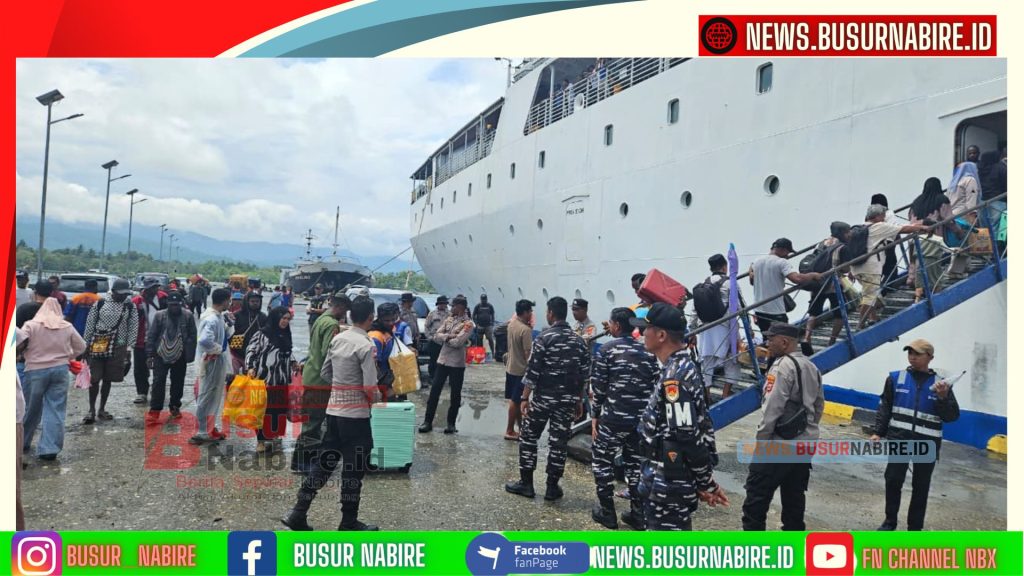 15 Personel Polsubsektor Pelabuhan Samabusa Hujan Tak Goyahkan Pengamanan KM Gunung Dempo (Foto: BusurNabire)