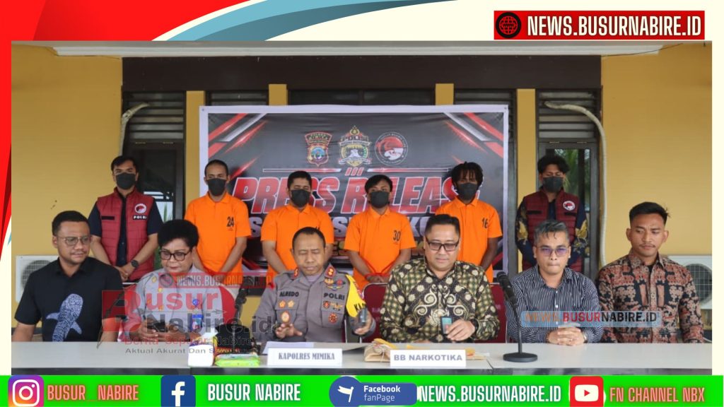 Polres Mimika Musnahkan Sabu dan Ganja Senilai Rp520 Juta, 28 Tersangka Narkoba Ditangkap dalam Tiga Bulan (Foto: Humas POlres Mimika)